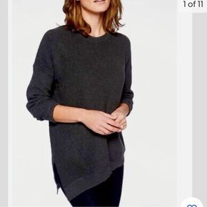 Athleta Rest Day Ribbed Asymmetrical Sweater